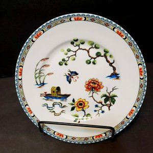 Vintage Royal Limoges Fleur de Chine Plate Bone China Porcelain Butterfly Floral
